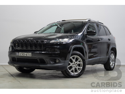 09/2014 Jeep Cherokee LONGITUDE (4x4) KL MY15 4d Wagon Black 3.2L