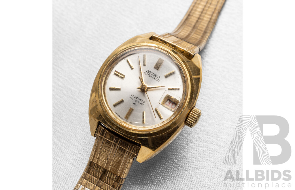 Vintage Ladies' Seiko Automatic High-Beat Solid Gold Plated Watch - 2205-0190
