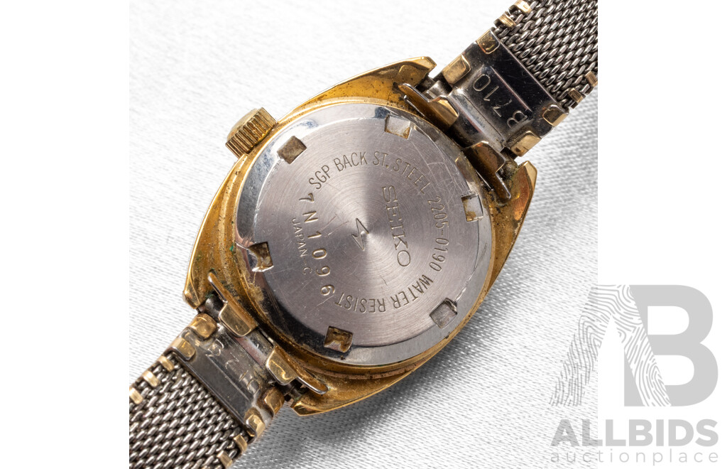 Vintage Ladies' Seiko Automatic High-Beat Solid Gold Plated Watch - 2205-0190