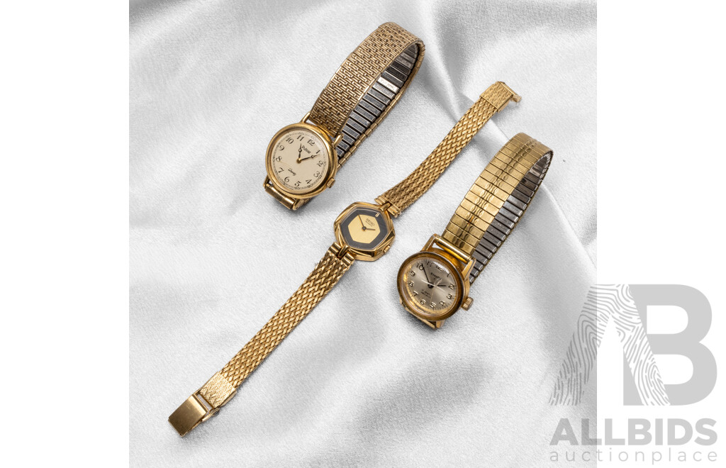 Vintage Collection of Ladies' Watches, Envoy, Seiko & Pulsar - Lot of 3