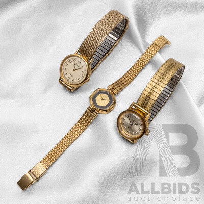 Vintage Collection of Ladies' Watches, Envoy, Seiko & Pulsar - Lot of 3