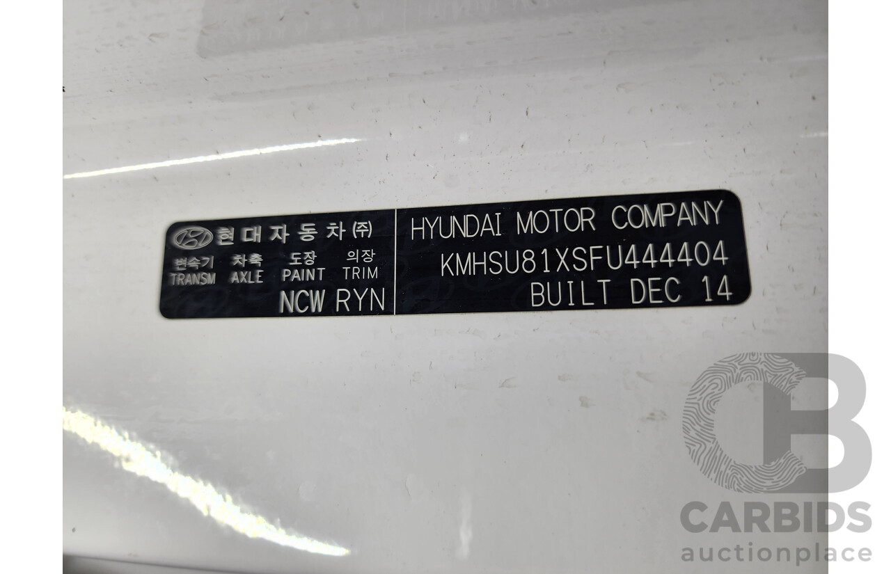 01/2015 Hyundai Santa Fe Highlander CRDi (4x4) DM MY15 4d Wagon White 2.2L