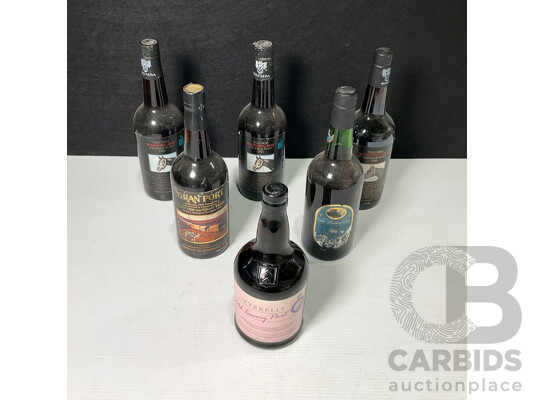 Collection of Six Mixed Vintage Port