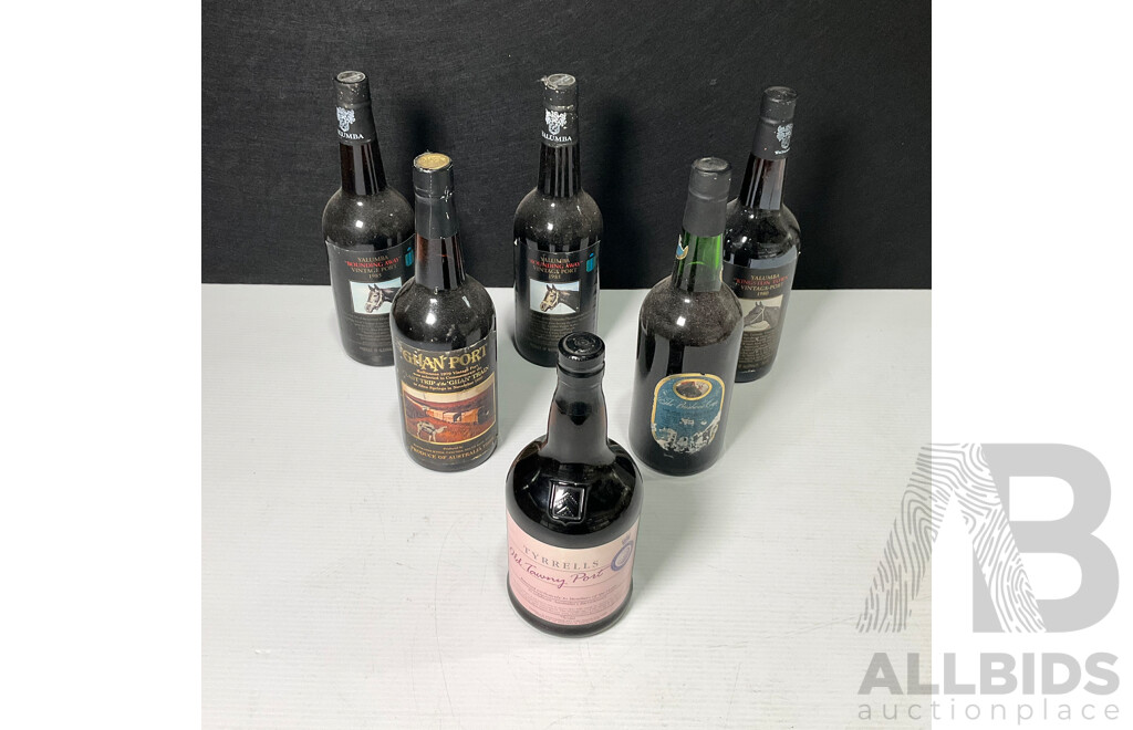 Collection of Six Mixed Vintage Port