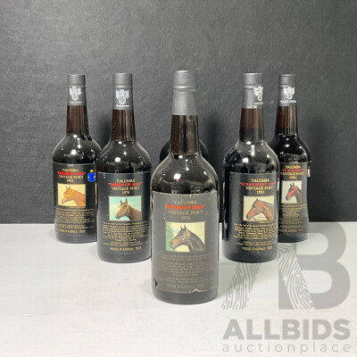 Set of Six Yalumba Vintage Port 1976-1986