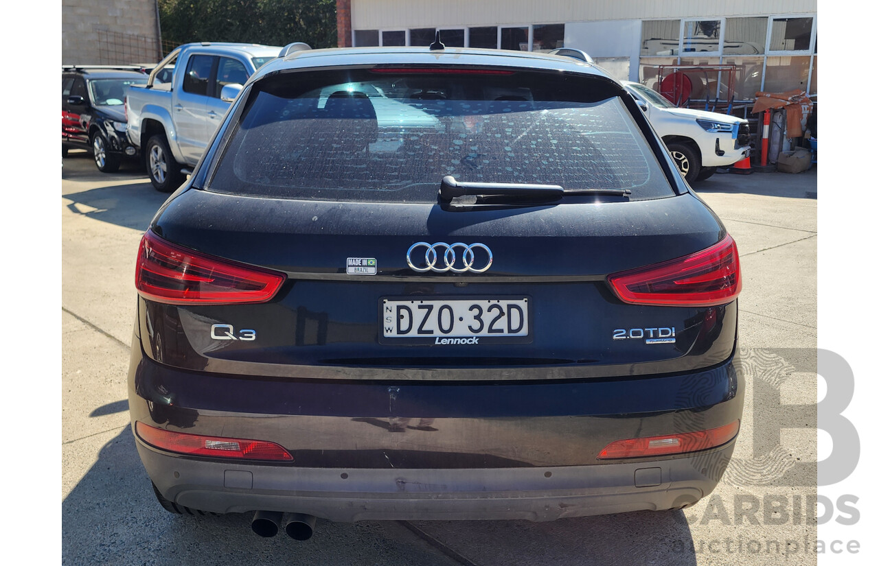 09/2013 Audi Q3 2.0 TDI Quattro (103kw) 8U MY14 4d Wagon Black 2.0L