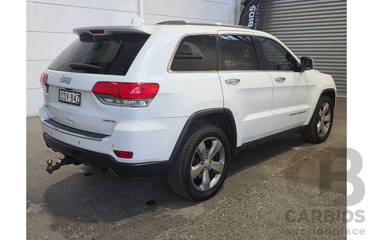 08/2013 Jeep Grand Cherokee LIMITED (4x4) WK MY14 4d Wagon White 3.6L