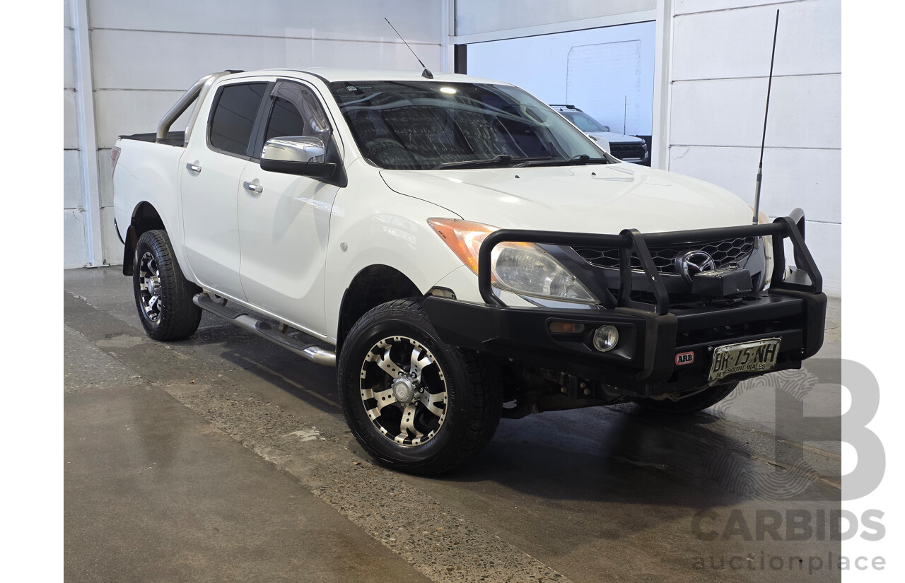 06/2012 Mazda Bt-50 XTR (4x4) Dual Cab Utility White 3.2L