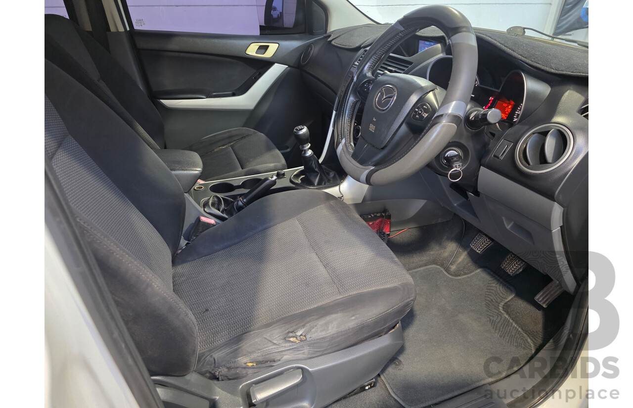 06/2012 Mazda Bt-50 XTR (4x4) Dual Cab Utility White 3.2L