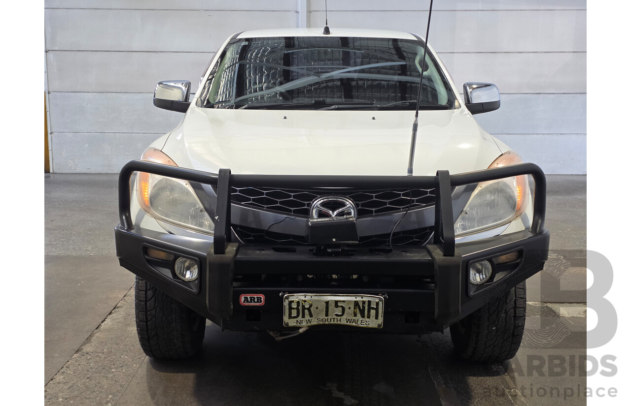 06/2012 Mazda Bt-50 XTR (4x4) Dual Cab Utility White 3.2L