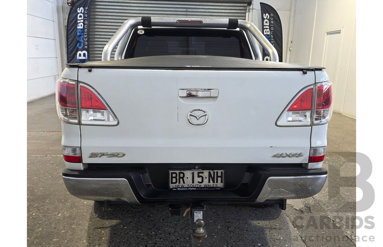 06/2012 Mazda Bt-50 XTR (4x4) Dual Cab Utility White 3.2L