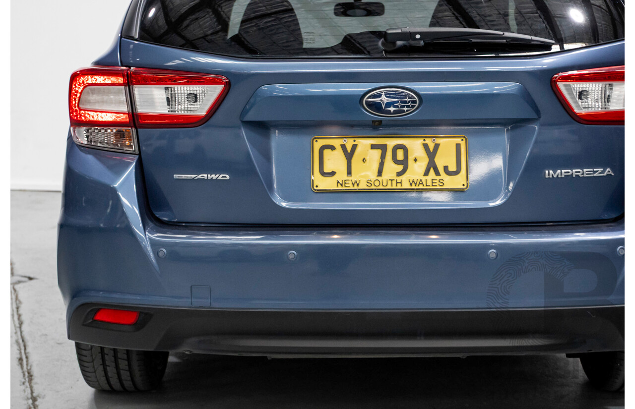 10/2017 Subaru Impreza 2.0i-S (AWD) MY18 5d Hatchback Quartz Blue Pearl 2.0L