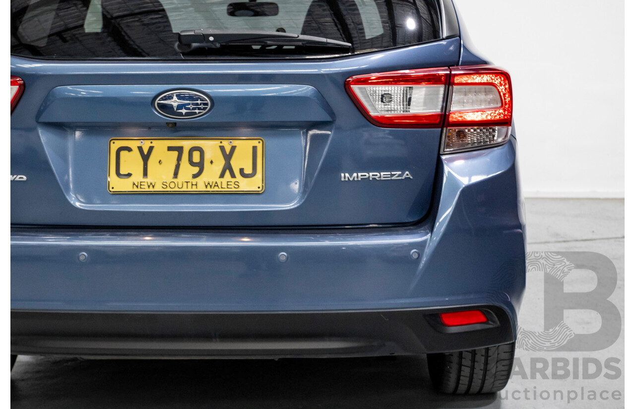 10/2017 Subaru Impreza 2.0i-S (AWD) MY18 5d Hatchback Quartz Blue Pearl 2.0L