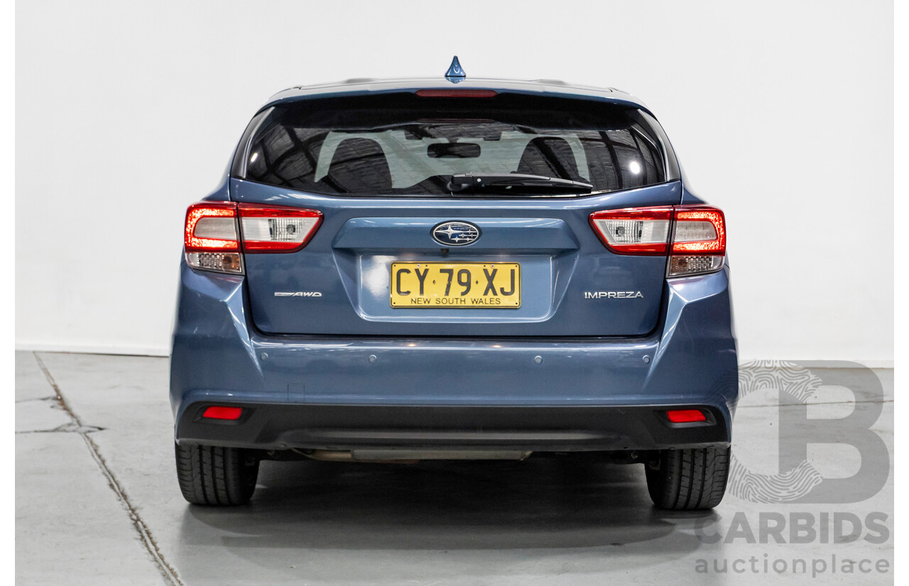 10/2017 Subaru Impreza 2.0i-S (AWD) MY18 5d Hatchback Quartz Blue Pearl 2.0L