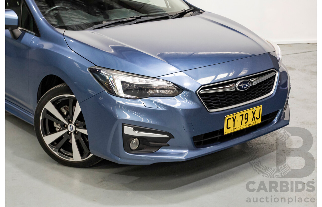 10/2017 Subaru Impreza 2.0i-S (AWD) MY18 5d Hatchback Quartz Blue Pearl 2.0L