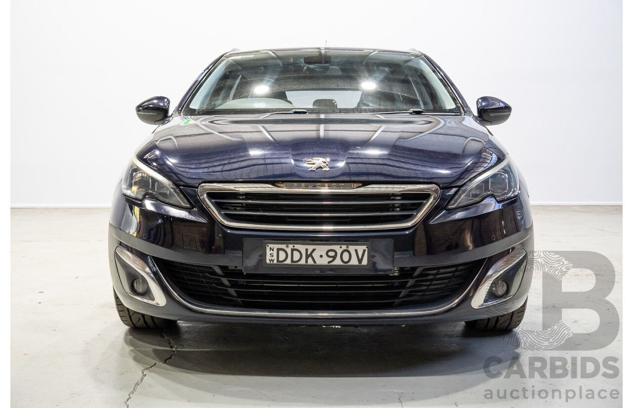 02/2015 Peugeot 308 Touring Allure T9 4d Wagon Blue Turbo 1.6L