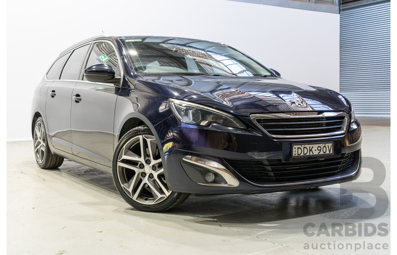 02/2015 Peugeot 308 Touring Allure T9 4d Wagon Blue Turbo 1.6L