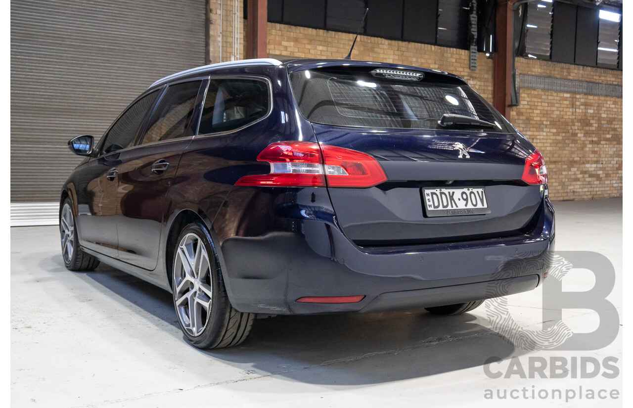 02/2015 Peugeot 308 Touring Allure T9 4d Wagon Blue Turbo 1.6L
