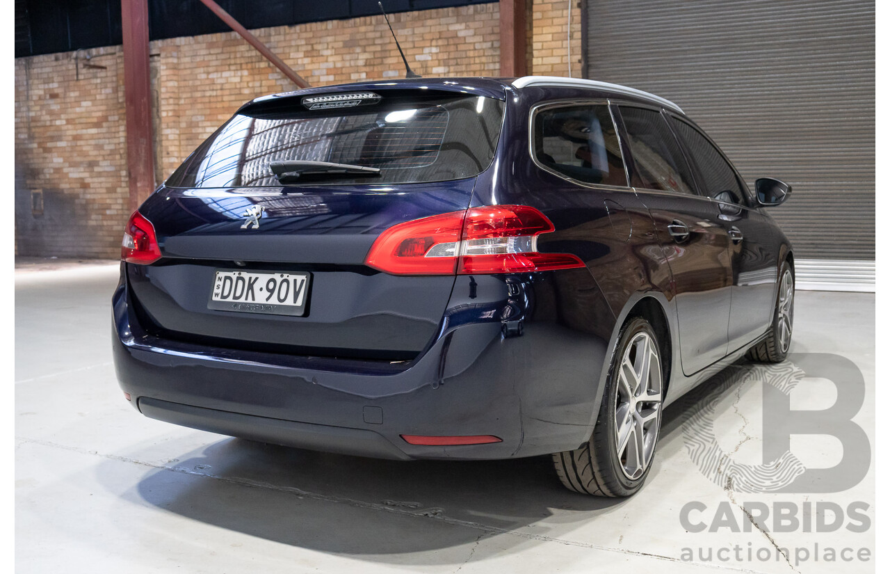 02/2015 Peugeot 308 Touring Allure T9 4d Wagon Blue Turbo 1.6L