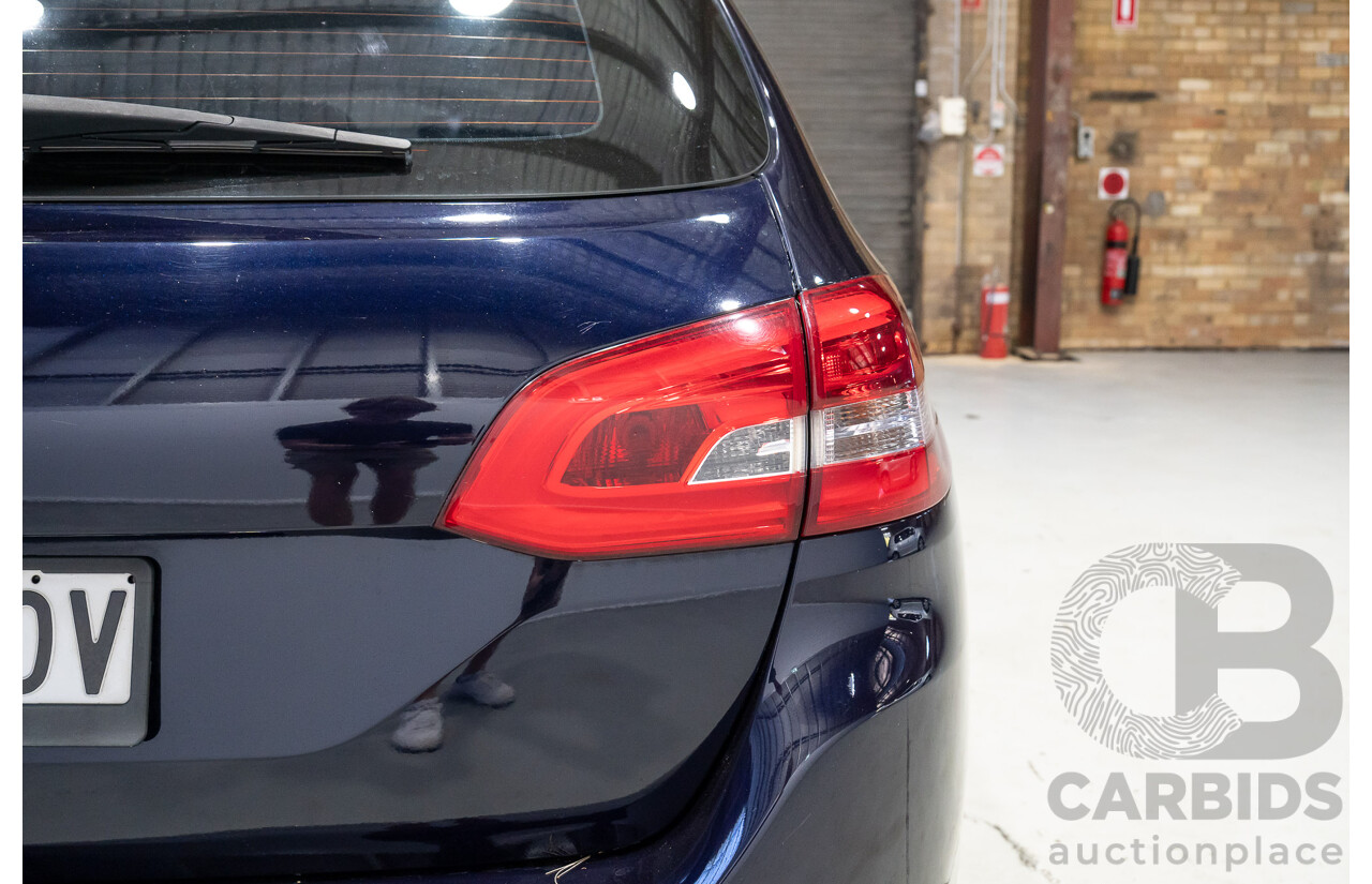 02/2015 Peugeot 308 Touring Allure T9 4d Wagon Blue Turbo 1.6L