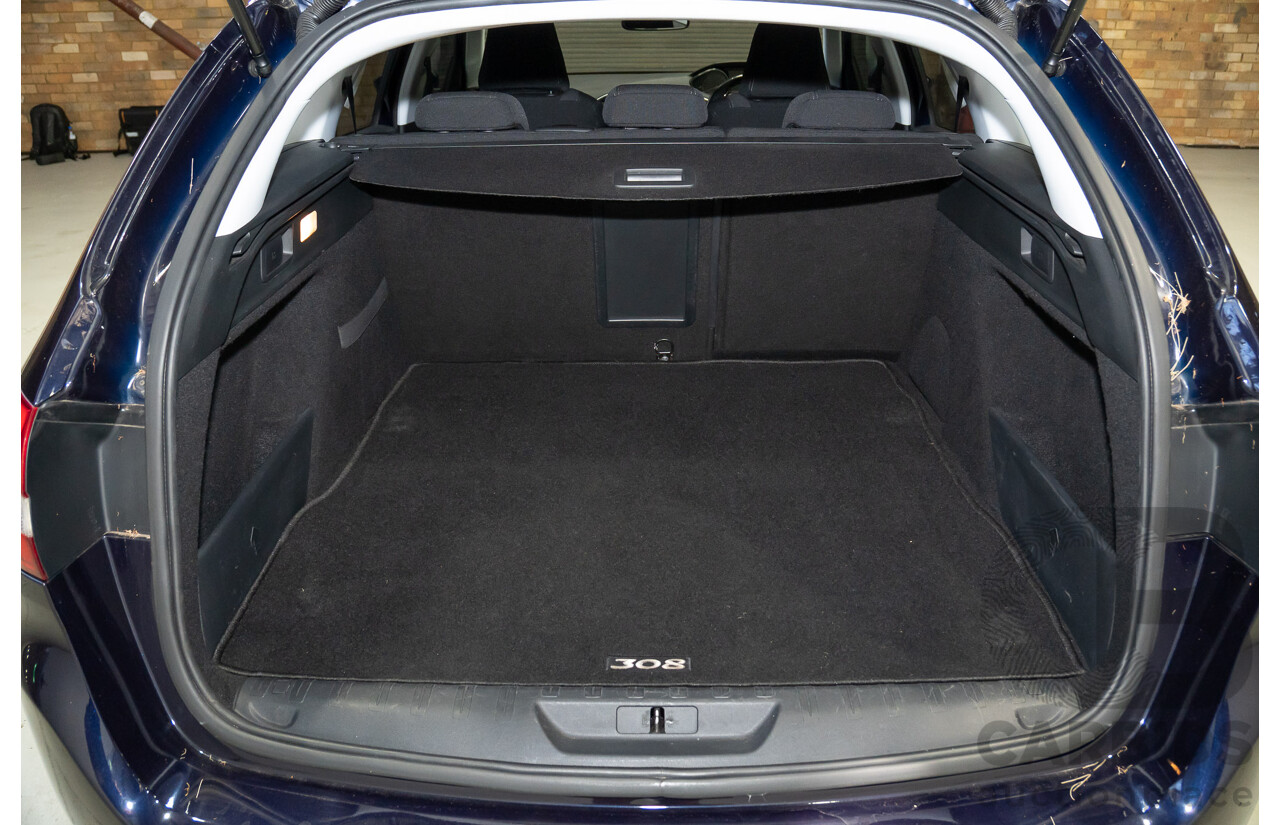 02/2015 Peugeot 308 Touring Allure T9 4d Wagon Blue Turbo 1.6L