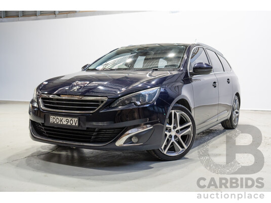 02/2015 Peugeot 308 Touring Allure T9 4d Wagon Blue Turbo 1.6L