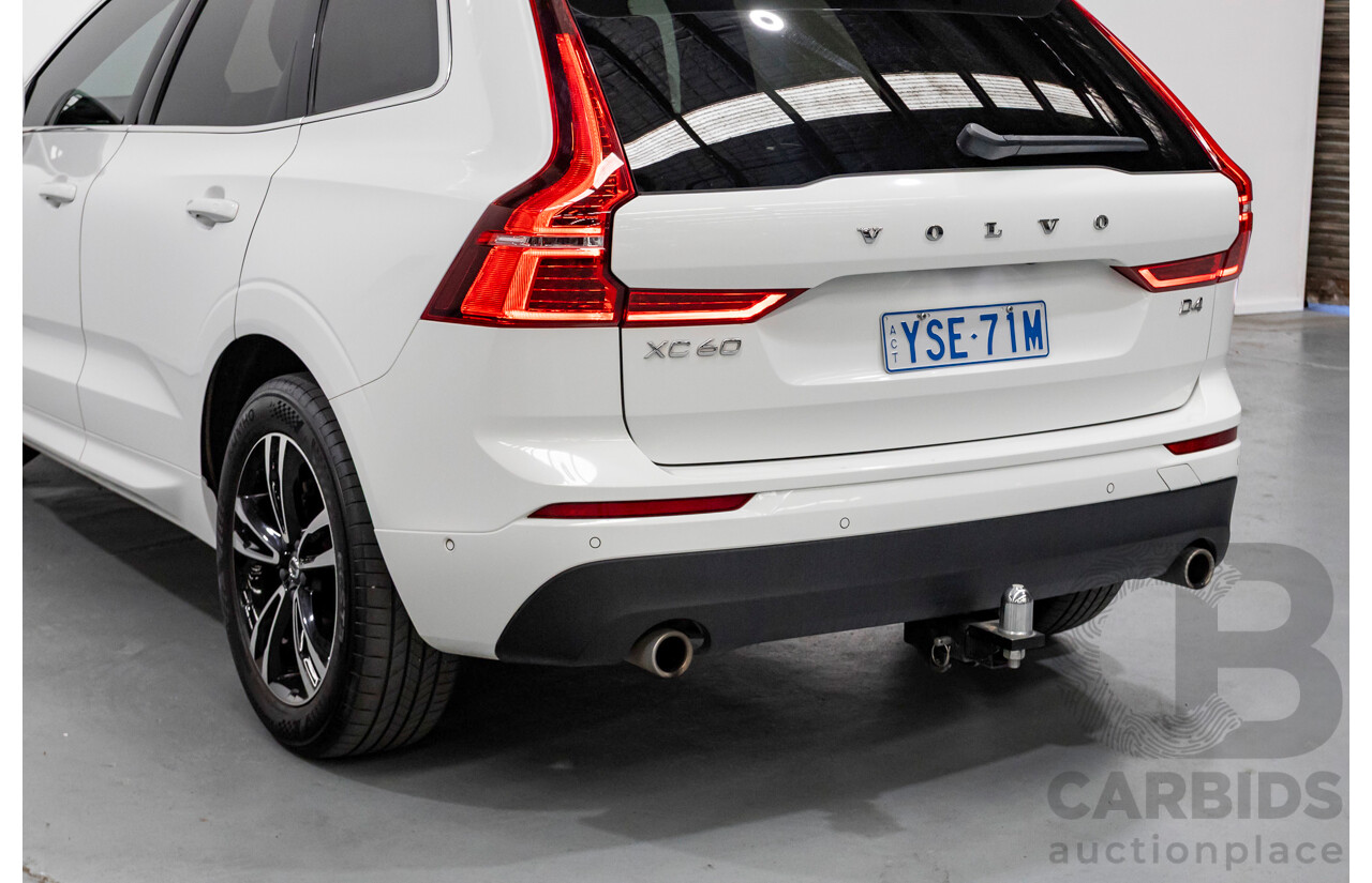 10/2018 Volvo XC60 D4 Momentum (AWD) 246 MY19 4d Wagon Ice White Twin Turbo Diesel 2.0L