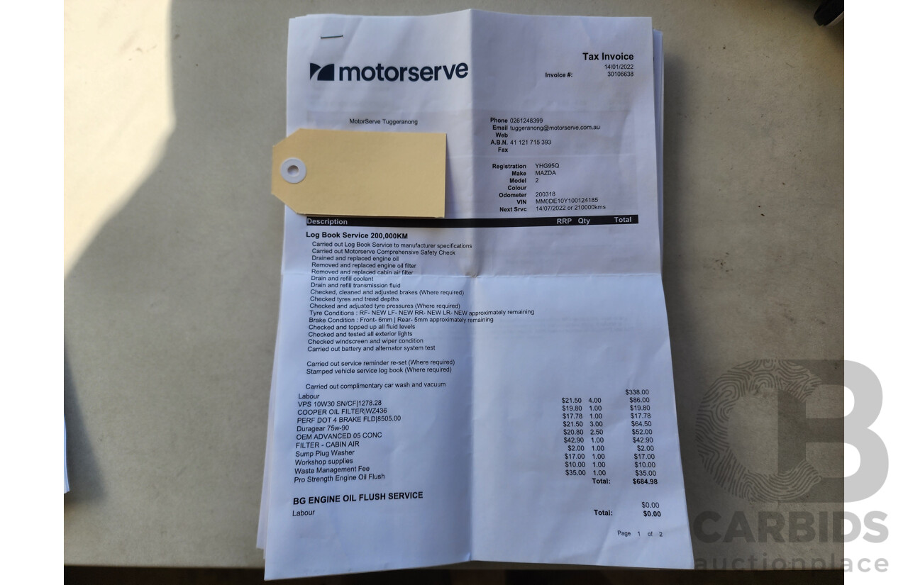 06/2010 Mazda Mazda2 MAXX DE 5d Hatchback Red 1.5L