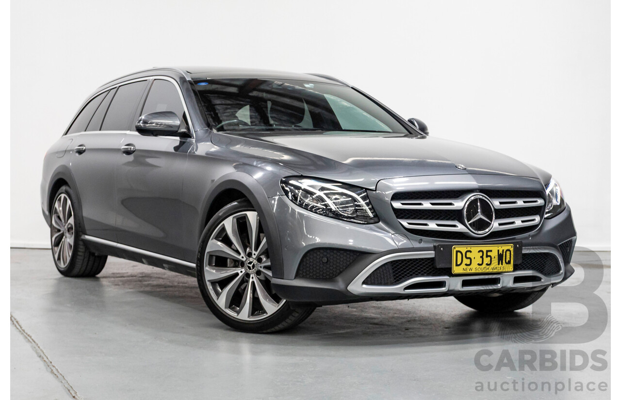 10/2017 Mercedes Benz E220d All Terrain (AWD) 213 MY18 4d Estate Selenite Grey Metallic Turbo Diesel 2.0L