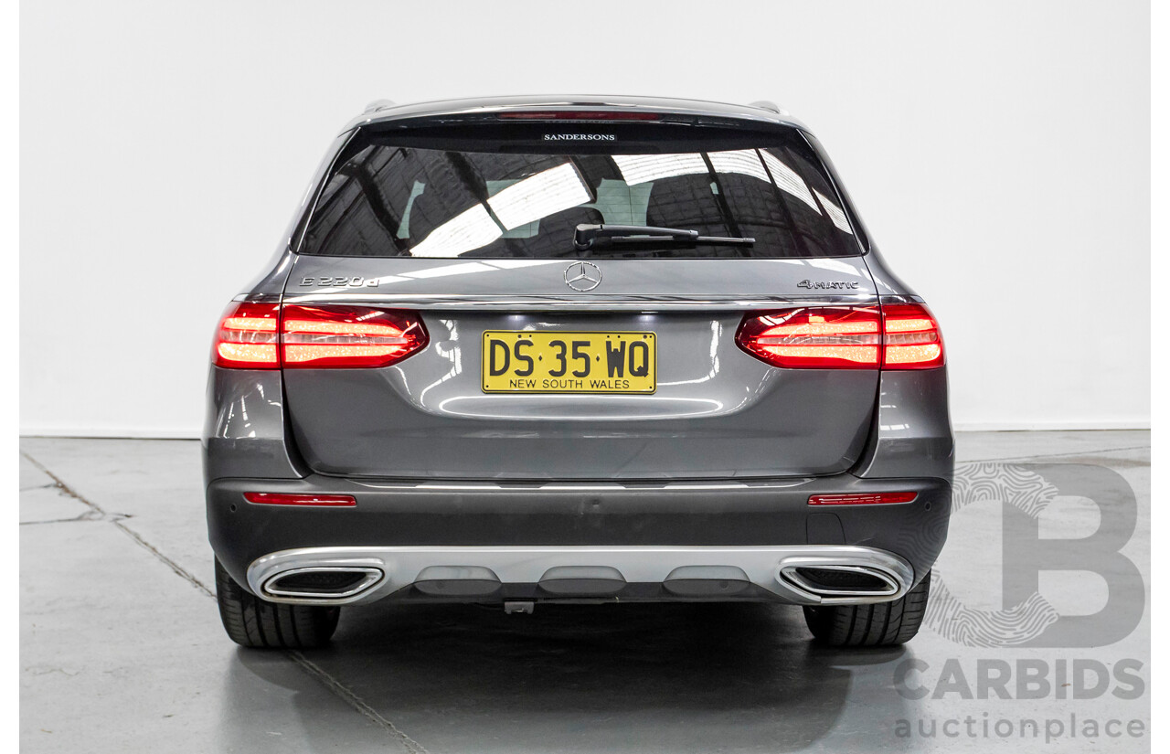 10/2017 Mercedes Benz E220d All Terrain (AWD) 213 MY18 4d Estate Selenite Grey Metallic Turbo Diesel 2.0L