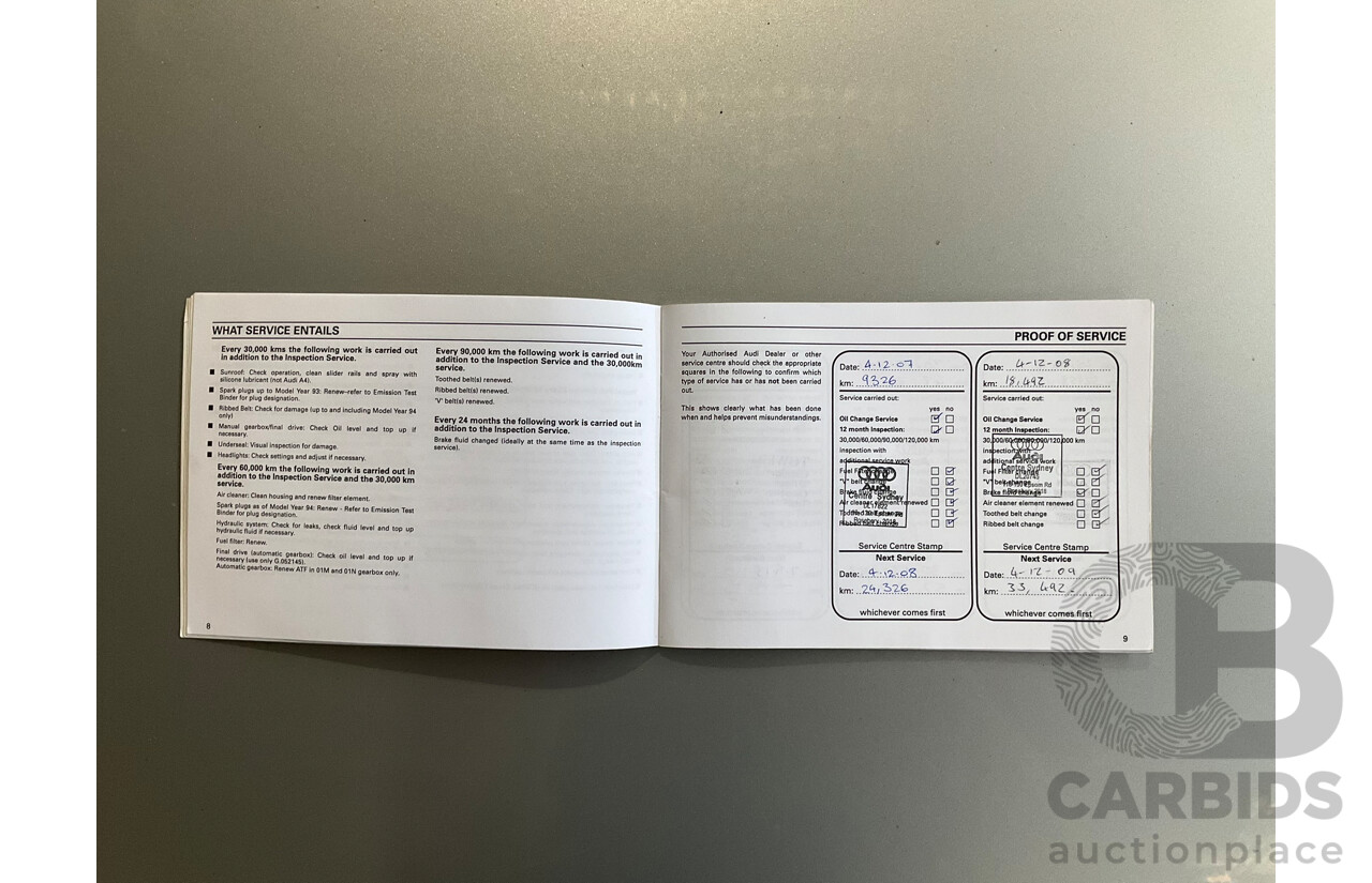 10/2006 Audi A4 2.0 B7 4d Sedan Silver 2.0L