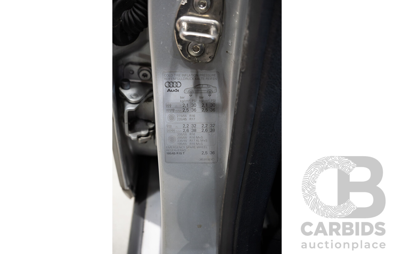 10/2006 Audi A4 2.0 B7 4d Sedan Silver 2.0L