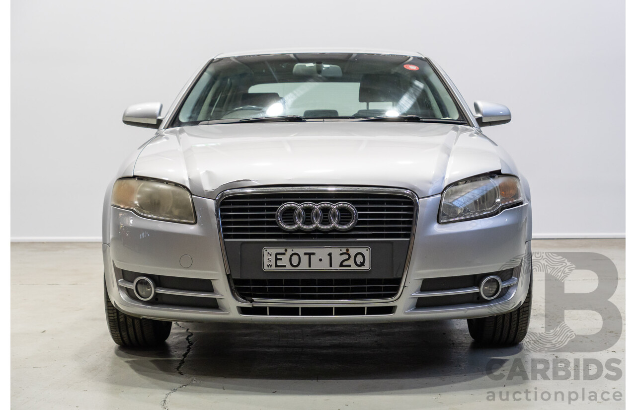 10/2006 Audi A4 2.0 B7 4d Sedan Silver 2.0L