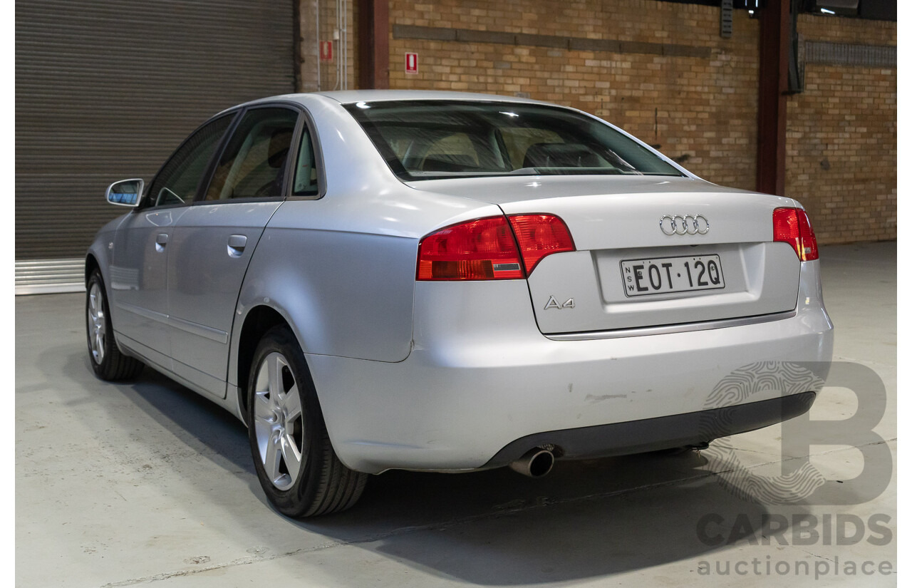 10/2006 Audi A4 2.0 B7 4d Sedan Silver 2.0L
