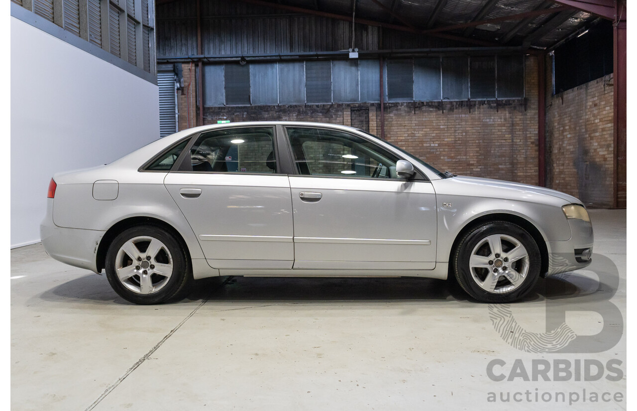 10/2006 Audi A4 2.0 B7 4d Sedan Silver 2.0L
