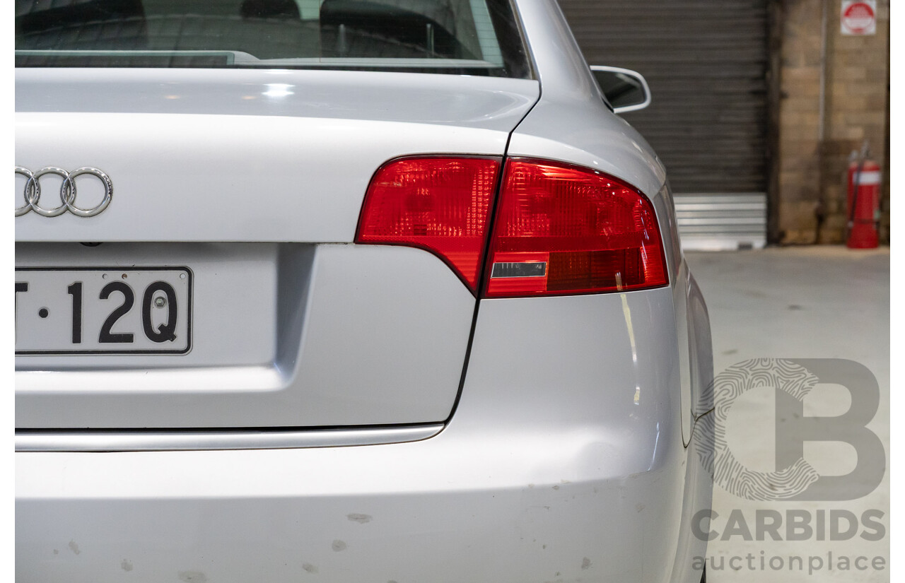 10/2006 Audi A4 2.0 B7 4d Sedan Silver 2.0L
