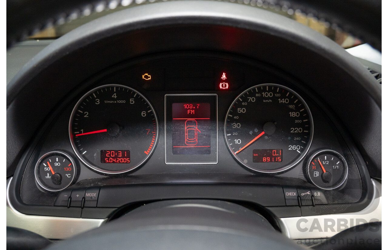 10/2006 Audi A4 2.0 B7 4d Sedan Silver 2.0L