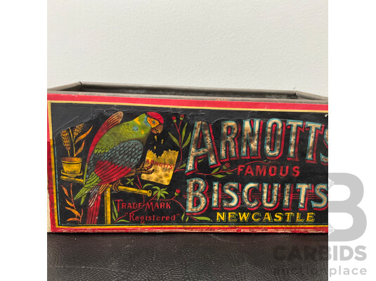 ARNOTTS Famous Biscuits Tin, White Jar, White Minimalist Decorative Sculpture Depicting a Seated with a Smooth Curved Form - Lot of 3