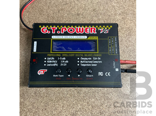 G.T.POWER V5 Digital Balance Charger & SAMLEX SEC-1212 Desktop Switching Power Supply