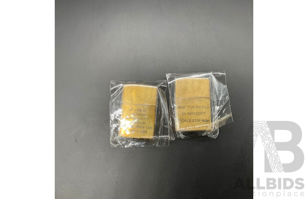 Vietnam War-era Zippo Lighter-Lot of 2