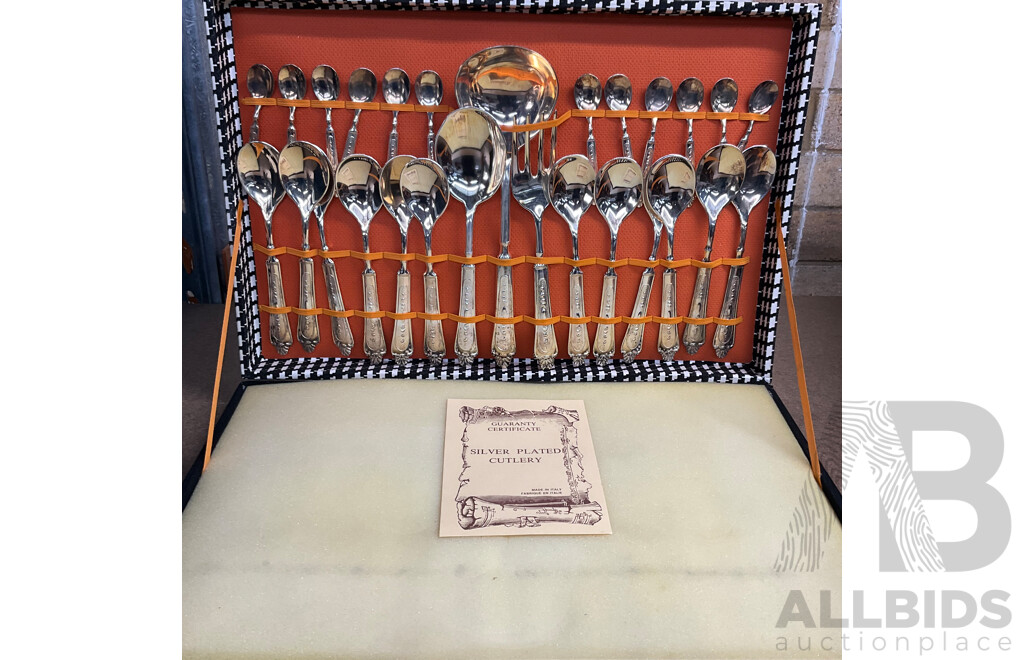 Silver Plated Vintage Italian Cutlery Set