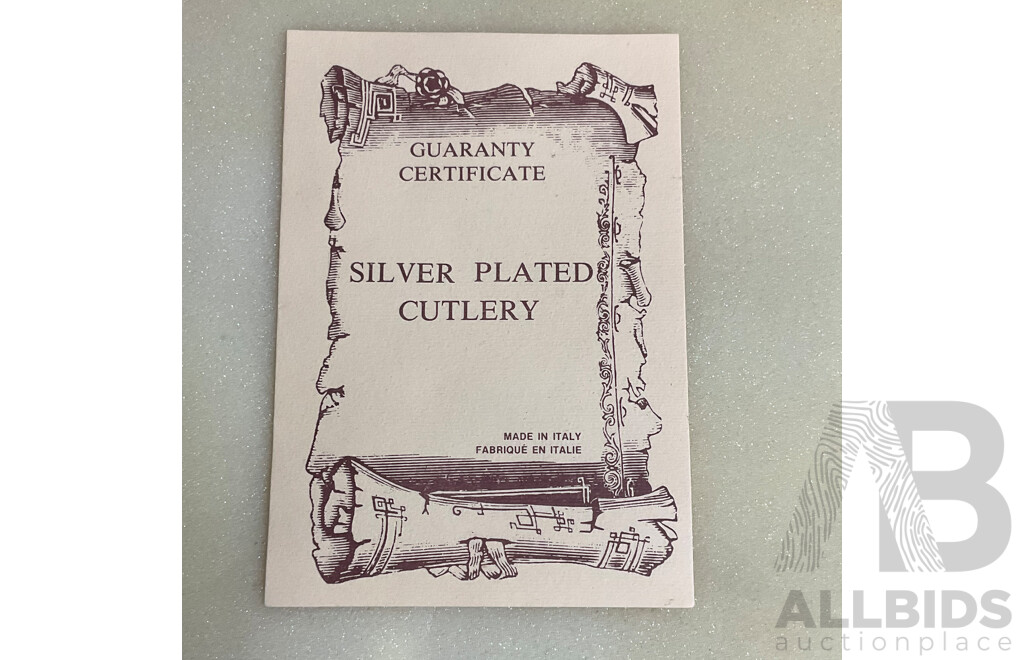 Silver Plated Vintage Italian Cutlery Set