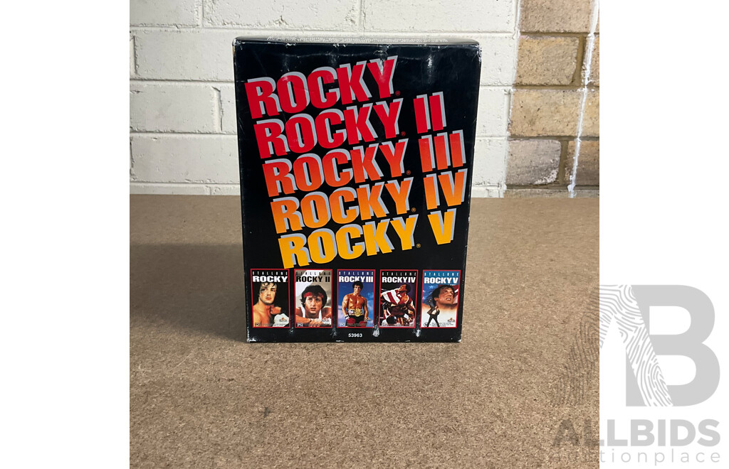 Vintage 5-Tape VHS Box Set - ROCKY Collection