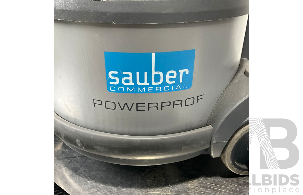 SAUBER Commercial PowerProf SCP-9000 Cannister Vaccum Cleaner with Spare Dust Bags & Cleaning Attachments
