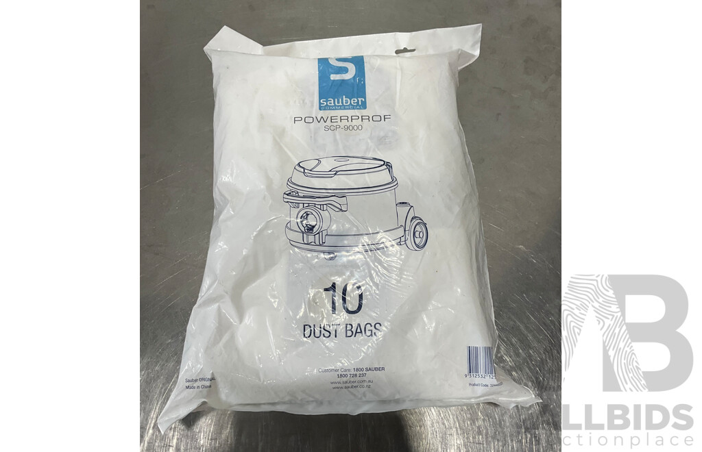 SAUBER Commercial PowerProf SCP-9000 Cannister Vaccum Cleaner with Spare Dust Bags & Cleaning Attachments