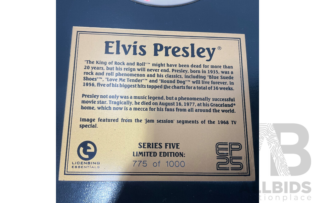 Limited-Edition ELVIS PRESLEY Framed Memorabilia Display (Series 5: 775 of 1000)