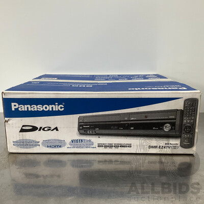 PANASONIC DIGA (DMR-EZ47V) DVD Recorder  and VCR Combo Player