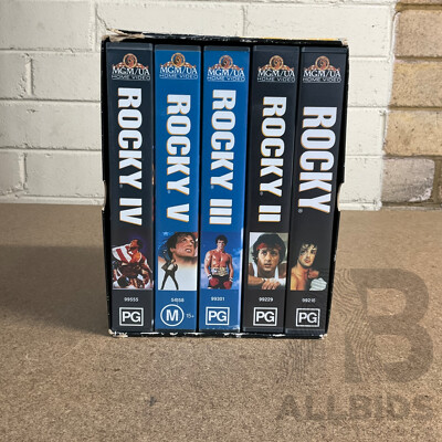 Vintage 5-Tape VHS Box Set - ROCKY Collection