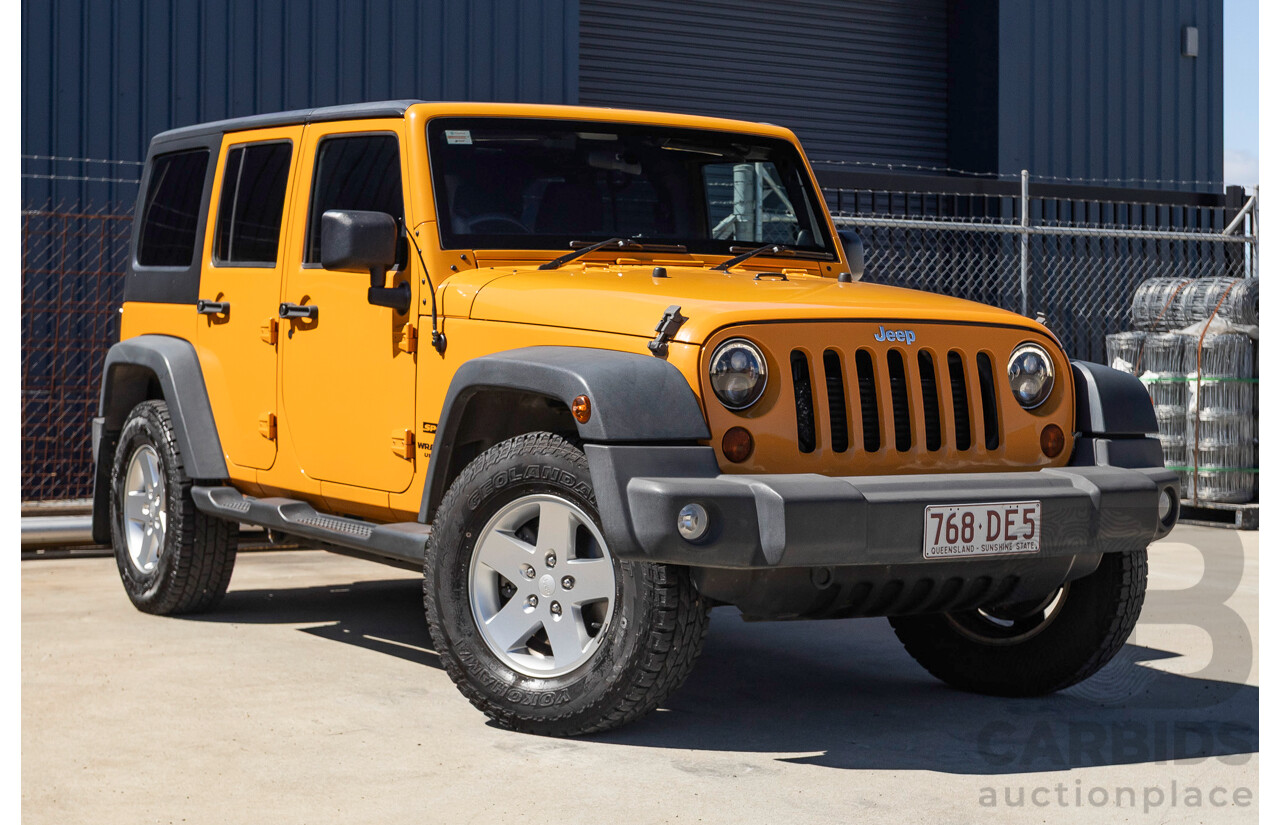 08/2012 Jeep Wrangler Unlimited Sport (4x4) MY11 4D Hardtop Orange Turbo 2.8L