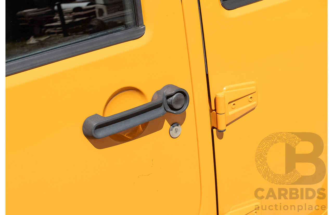 08/2012 Jeep Wrangler Unlimited Sport (4x4) MY11 4D Hardtop Orange Turbo 2.8L